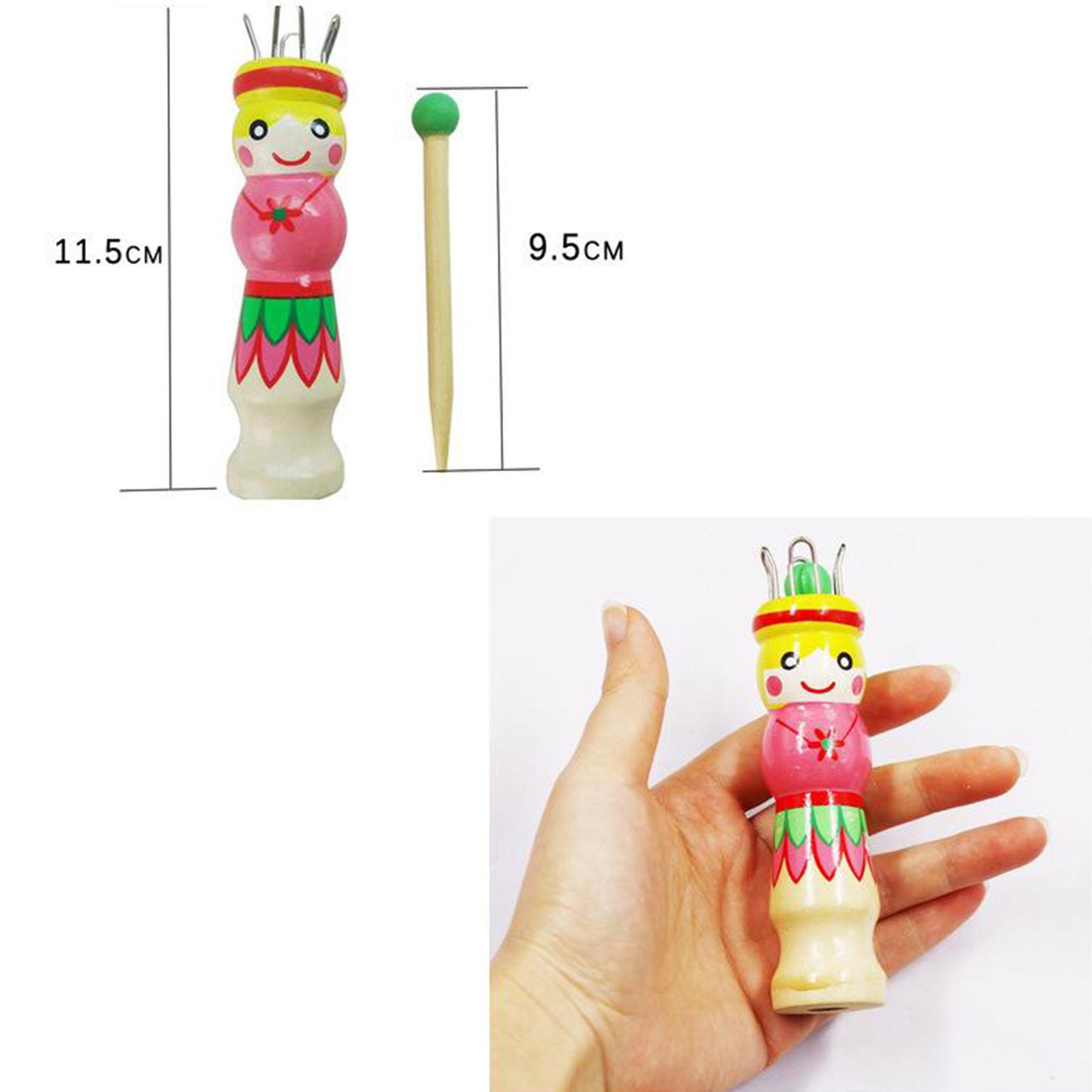 Wooden Yarn Wool Knitter Knitting Doll Craft Loom Rope Braided Maker Tools