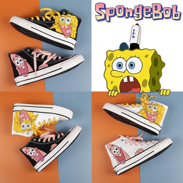 Custom AJ1 SpongeBob outlets Patrick artwork anime shoes