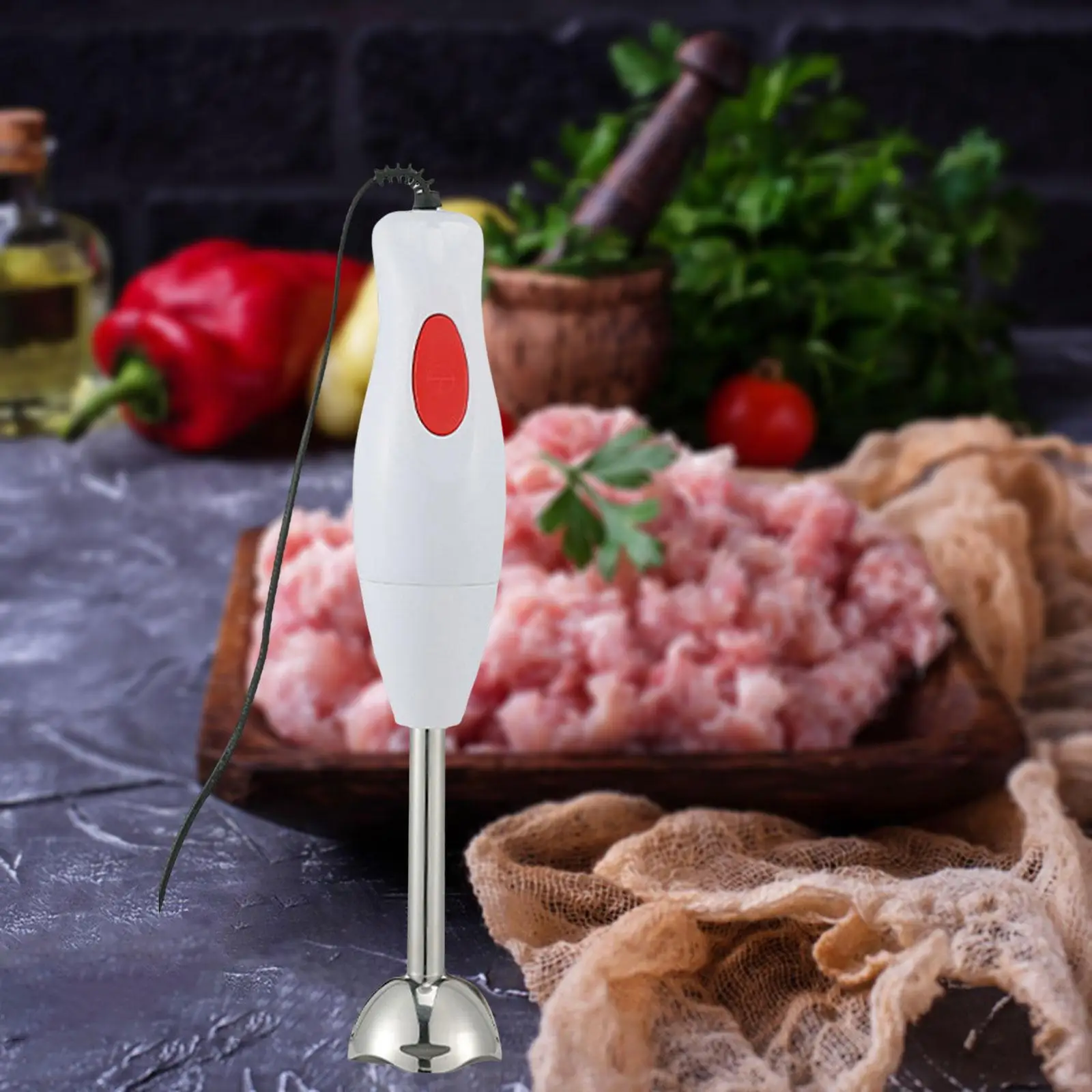 Hand Blender Multifunctional Durable Meat Processor Food Machine Small Food Mixer for Restaurant Kitchen Household Soups Egg