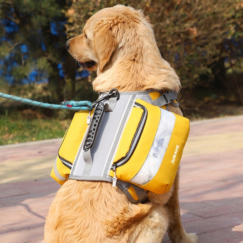 Title 7, Cão auto-vestindo mochila colete reflexivo sela...