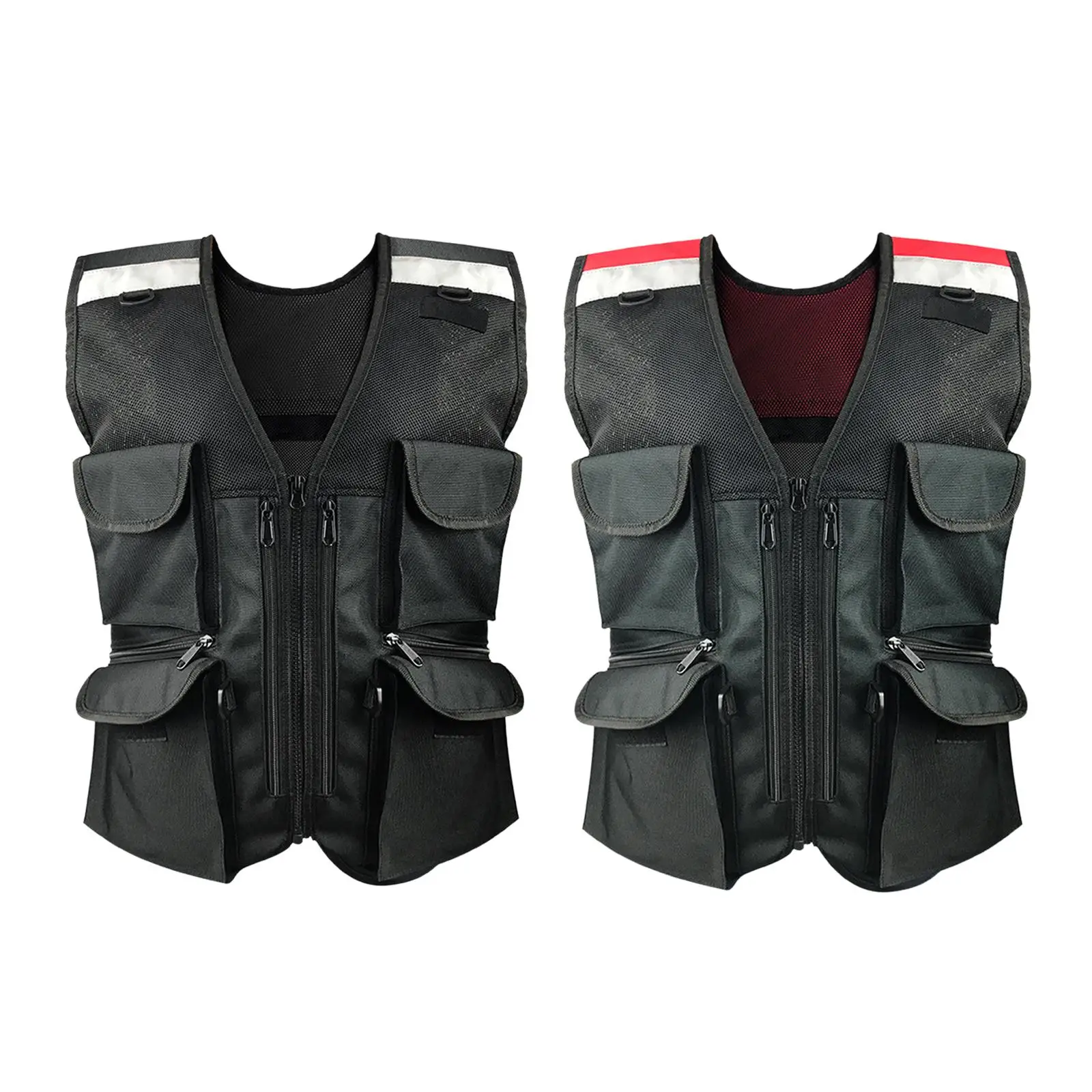 Reflective Safety Vest Zipper Front Professional High Visibility Vest
