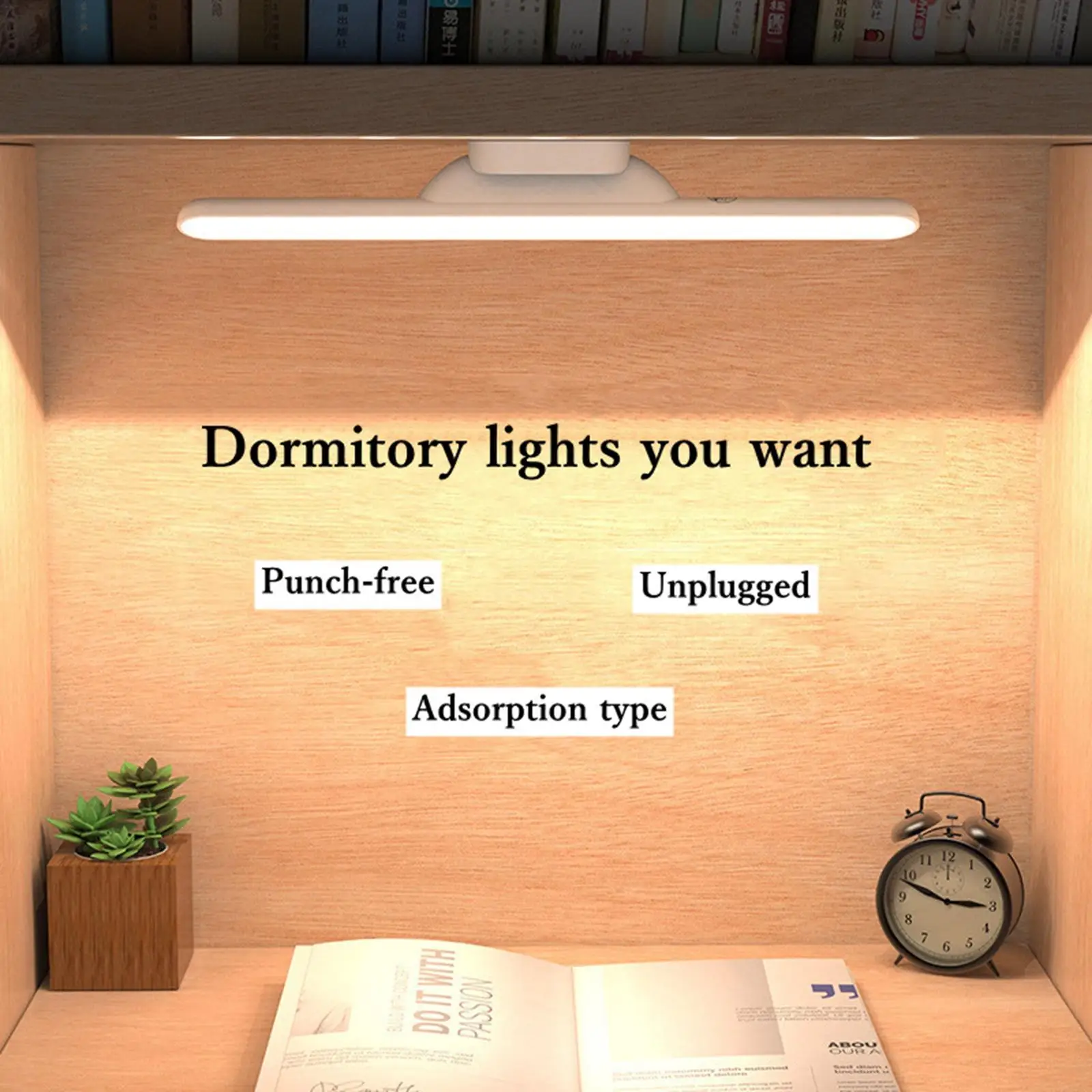 Wall Reading Light Stick  Lamp  Mount Dimmable  Bar for Study Room Bedside Makeup Mirror Closet Dorm