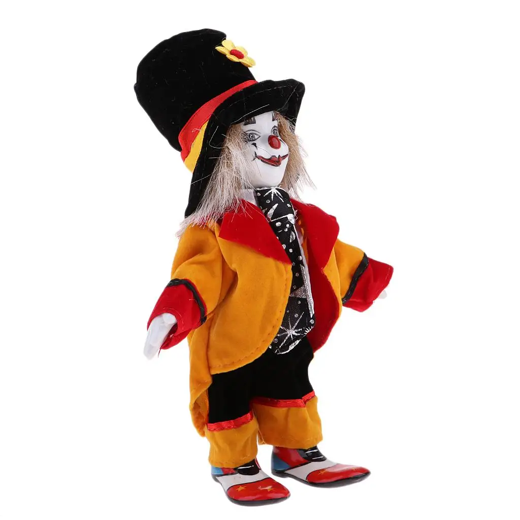 Handmade Clothing Clown Man Doll  Decor Ornaments Gifts 18cm #2