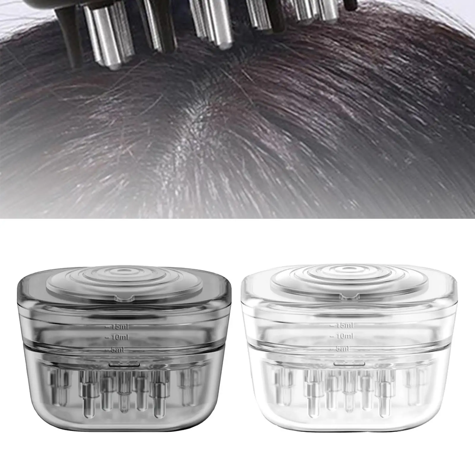 Compact Scalp Applicator Comb Evenly Spread Reusable Rolling Ball PP Hair Brush Hair Applicator for essential Oil