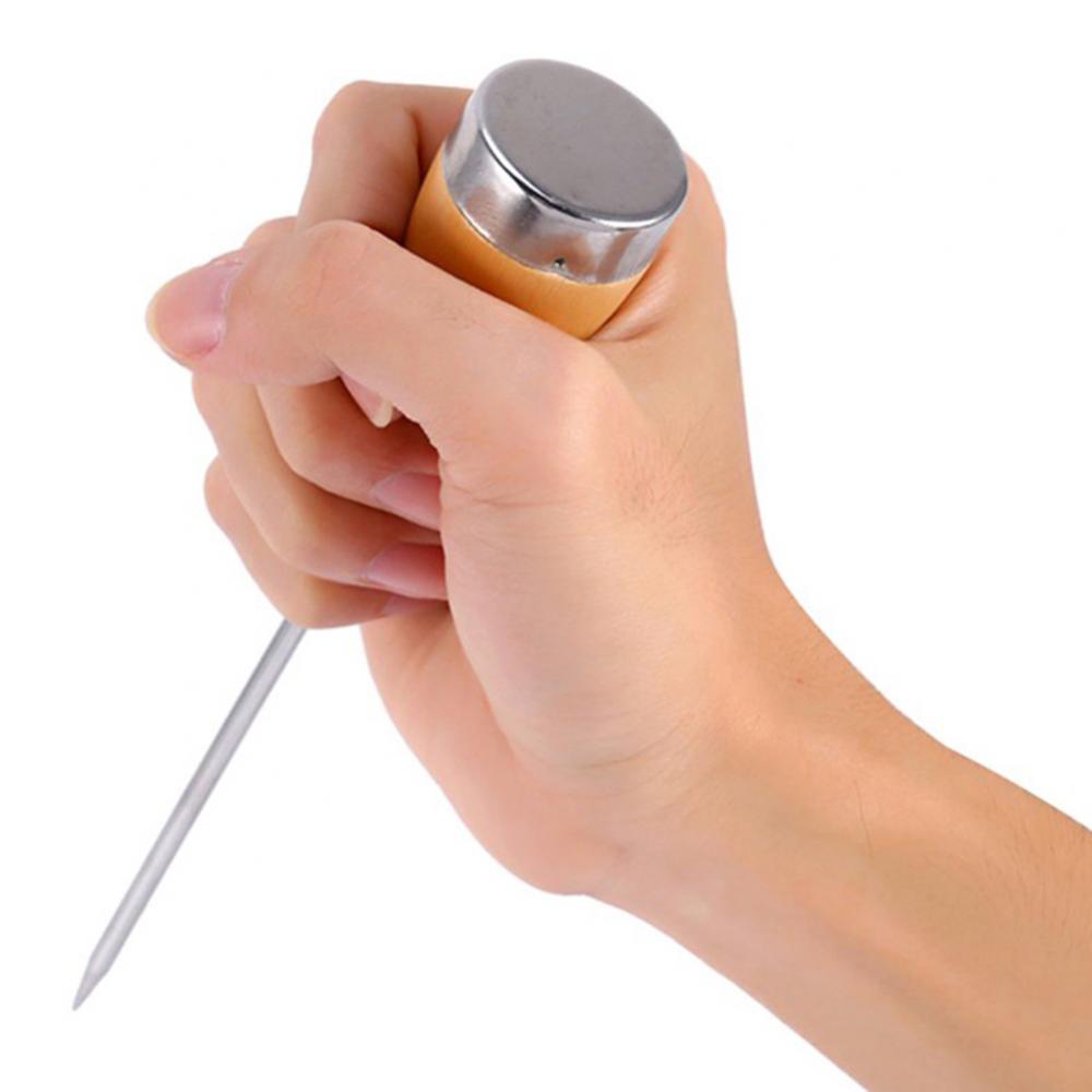 Description Picture 4 of itemIce Pick Ice Icing Breaker Wooden Handle Stainless Steel Ice Pick Punch Crusher Cocktail Stick Fruit Bar Wine Tools Kitchen Tool