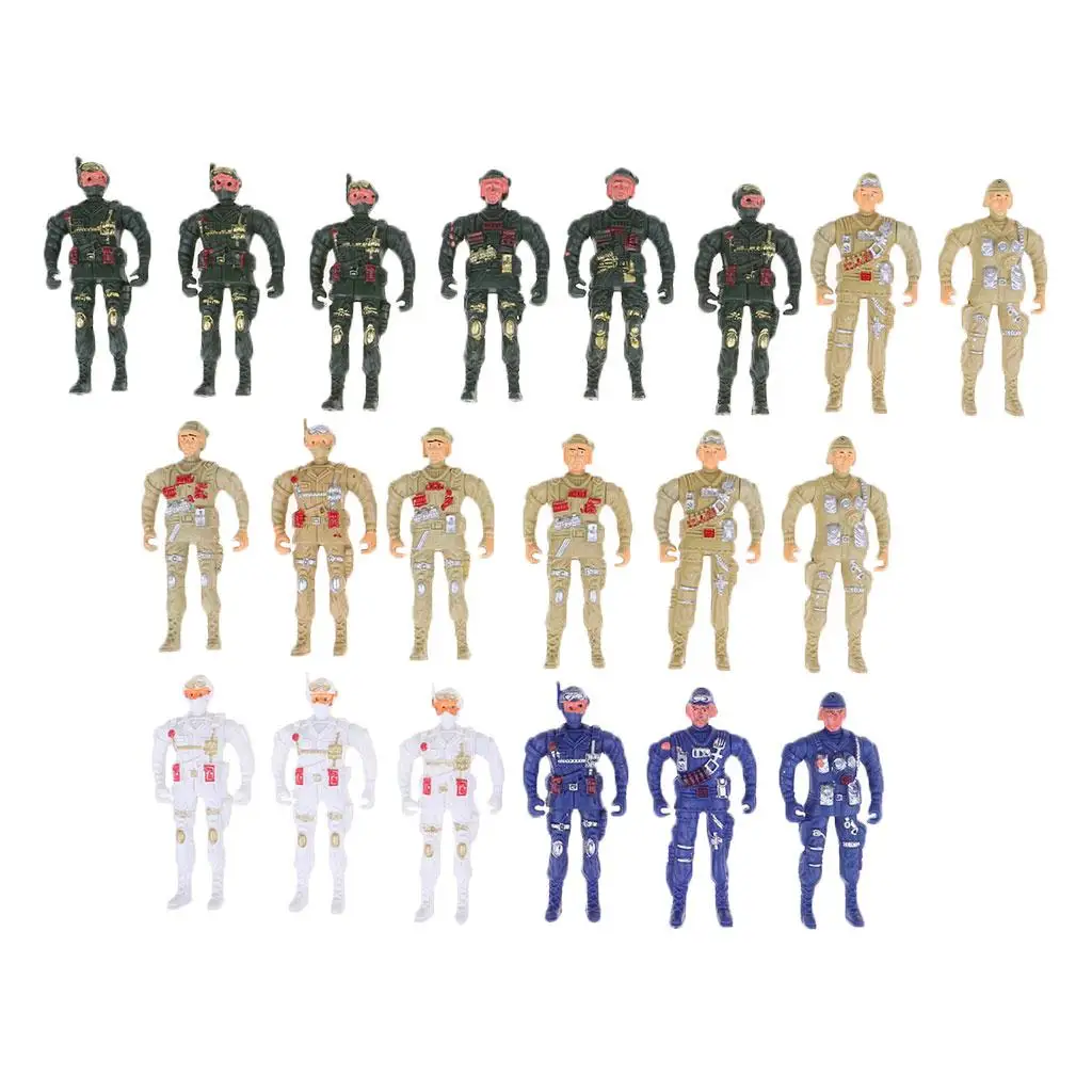 Different Soldier Model Layout Servicemen Figure Model for Diorama Scenery
