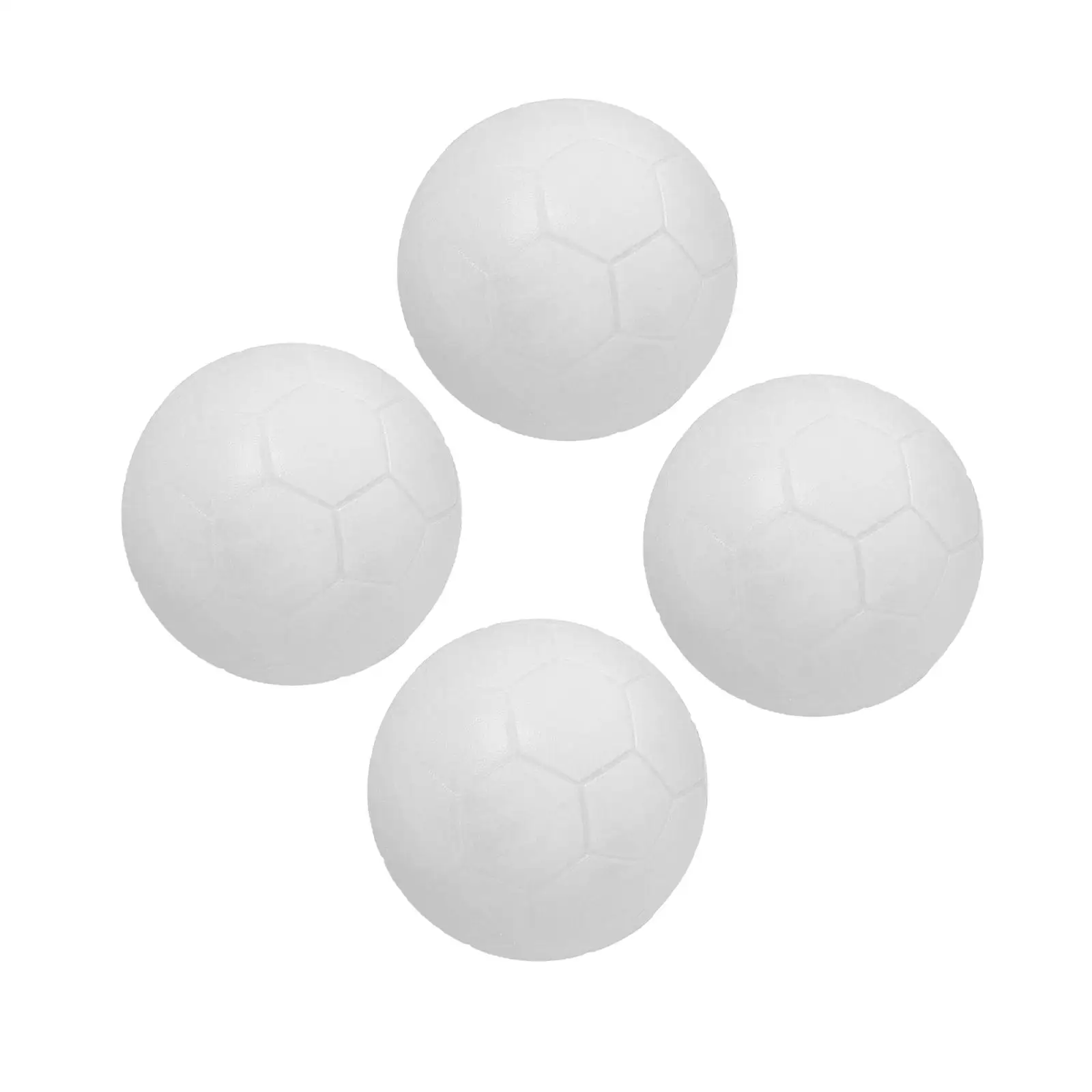 4x Table Soccer Balls 36mm White Tabletop Game Foosball Balls for Foosball Machine