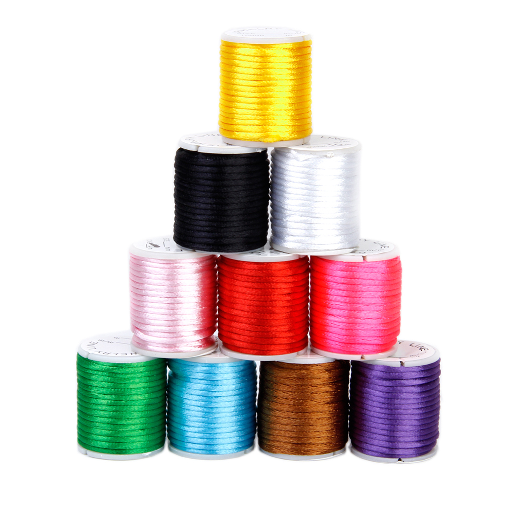  1/2mm Silk Nylon Cord DIY  String Beading 6/4m Colorful Thread