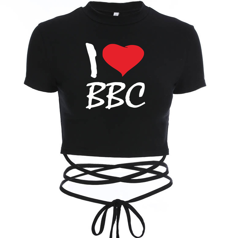 Königin der Spaten BBC NUR Sommer Frauen Schwarz Kurze T-Shirts Damen Sexy Crop Tops Kurzarm Bandage T Tops Weibliche Shirts – Detail 11