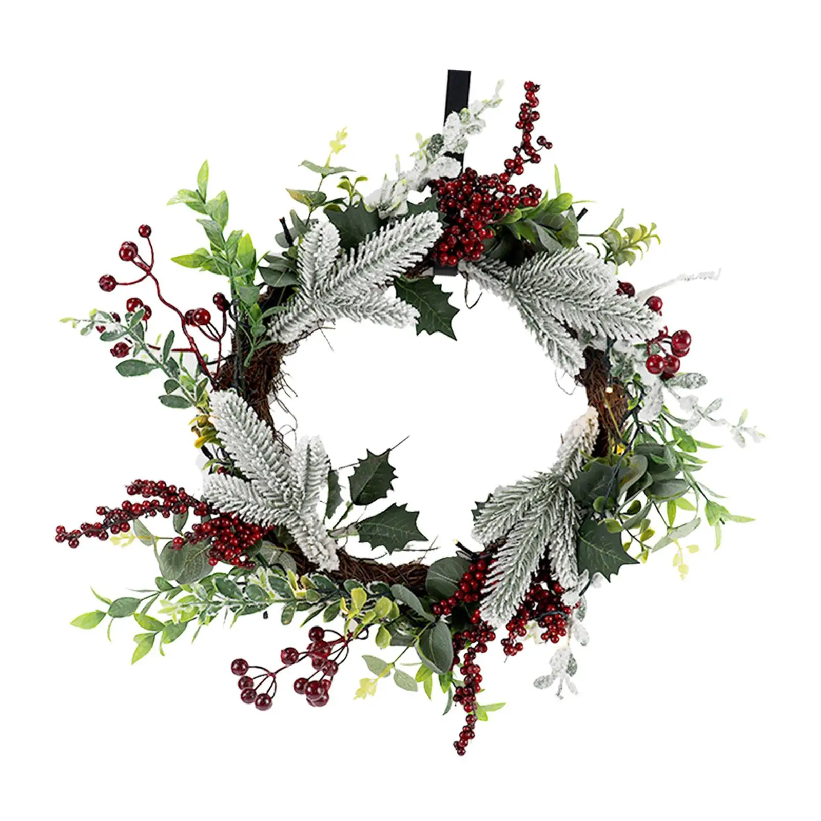 Christmas Wreath Artificial 17.72inch Creative Red Berries Wreath for Dining Room Table Centerpiece Party Thanksgiving Festival