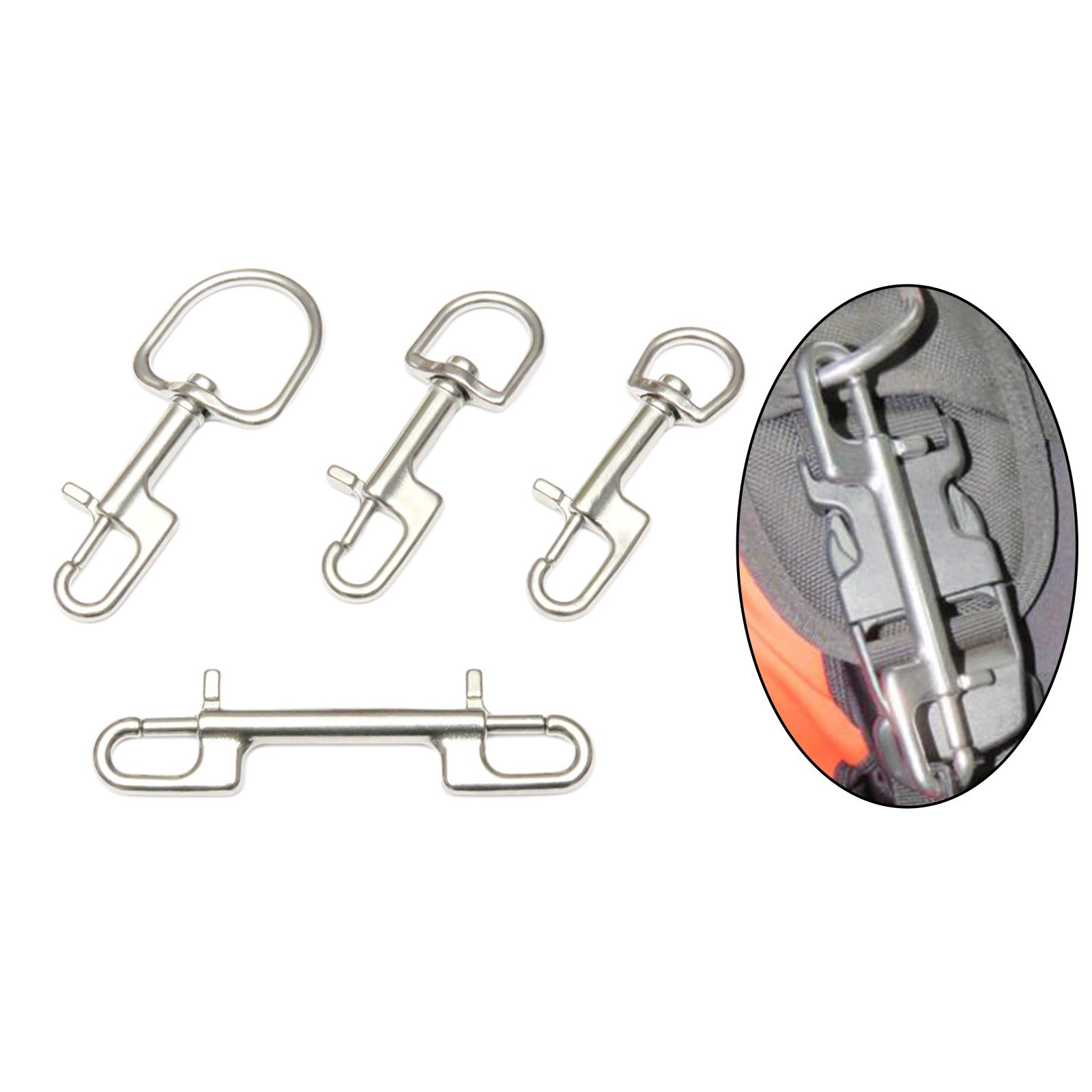 316 Stainless Seel Snap Hook For Dog Leash Key Chain Marine Diving Single Double Snap Hook Marine Parts Equipment Accessories