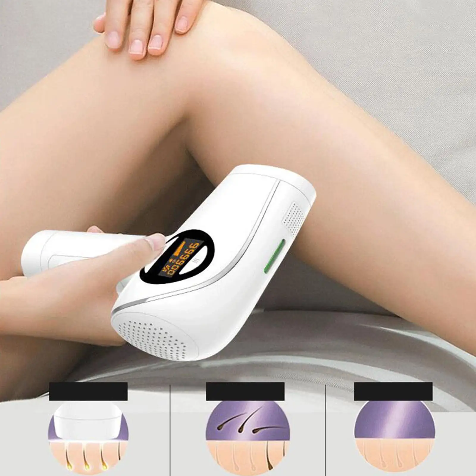 Hair Removal Device for Women and Men Hair Painless Remover Armpits with 600,000 Flashes Permanent System for Face Leg Arm Men