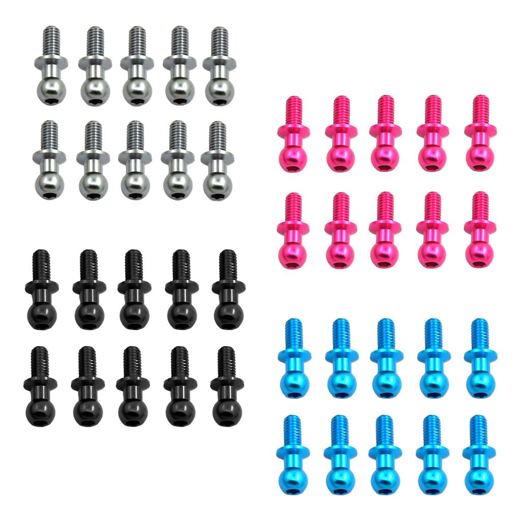 Upgrade RC Car Ball Head Screws Shock Absorber Upgrade Parts for TT01/02 RC Sport Car Model Replacement