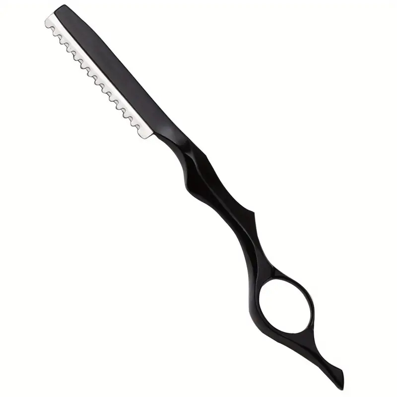 1Pcs Haar Ausdünnung Rasierer Mit Klinge Professionelle Luftfahrt Aluminium Salon Barber Rasierklingen Friseur Cutter Messer C0001A – Detail 1