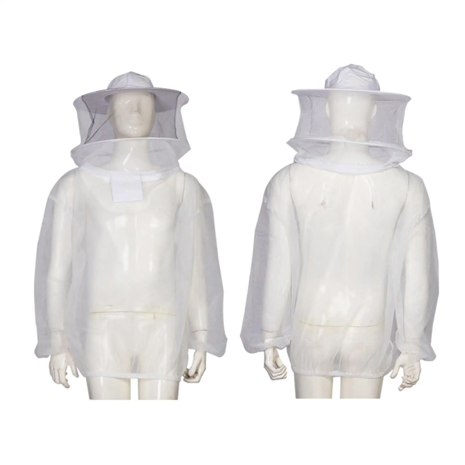 Bee Suit with Veil Hood Cotton Protective Equipment for Men Women Beekeeping Protective Suit for Commercial Beekeepers Beginner