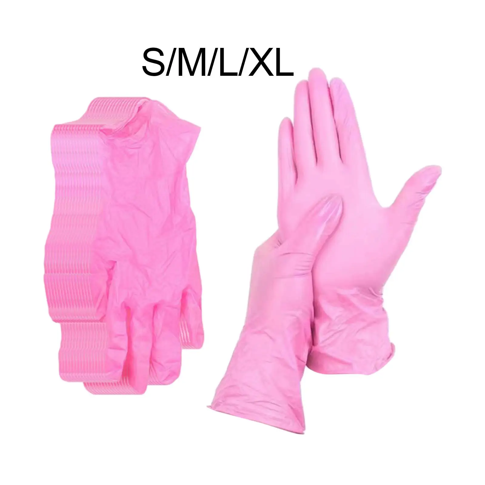 100x Nitrile Disposable Gloves Latex Free Powder Free Disposable Gloves for Office Caterers Cooking Cleaners Gardeners