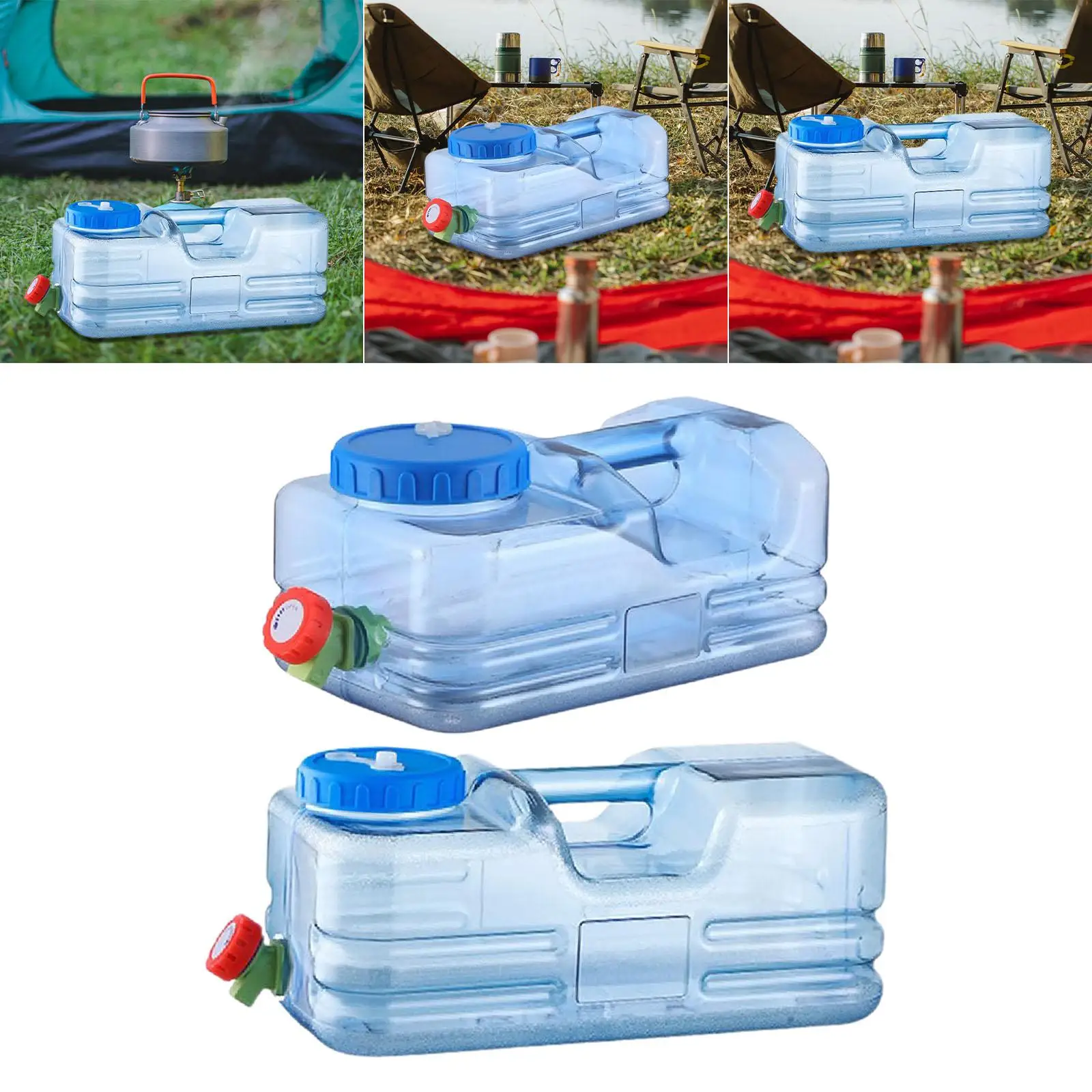 Water Storage Jug Water Bottle with Water Pipe Water Jug Portable Tank Container for Hiking for Camping Reusable with Faucet