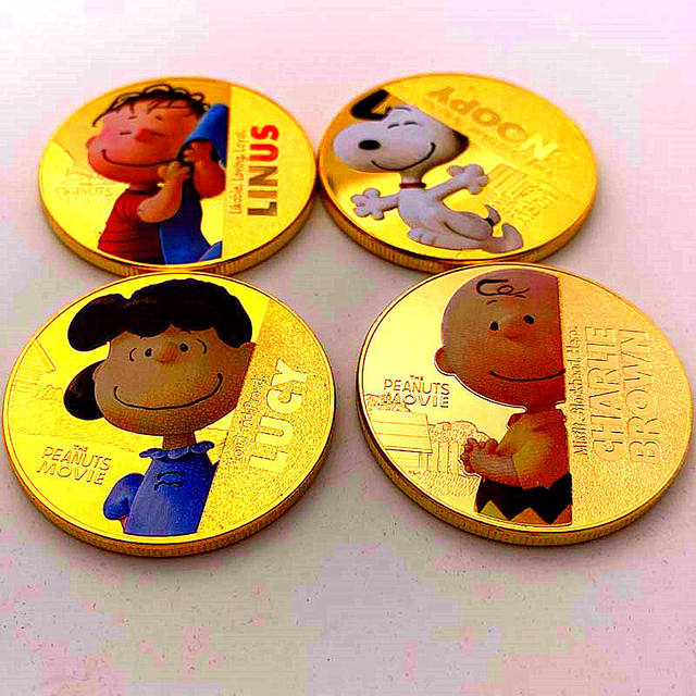 Juego De 2 Monedas Conmemorativas De Charlie Brown Y Snoopy - 60 Aniversario, Incluye Cuarto De Dólar Y Medio Dólar JFK