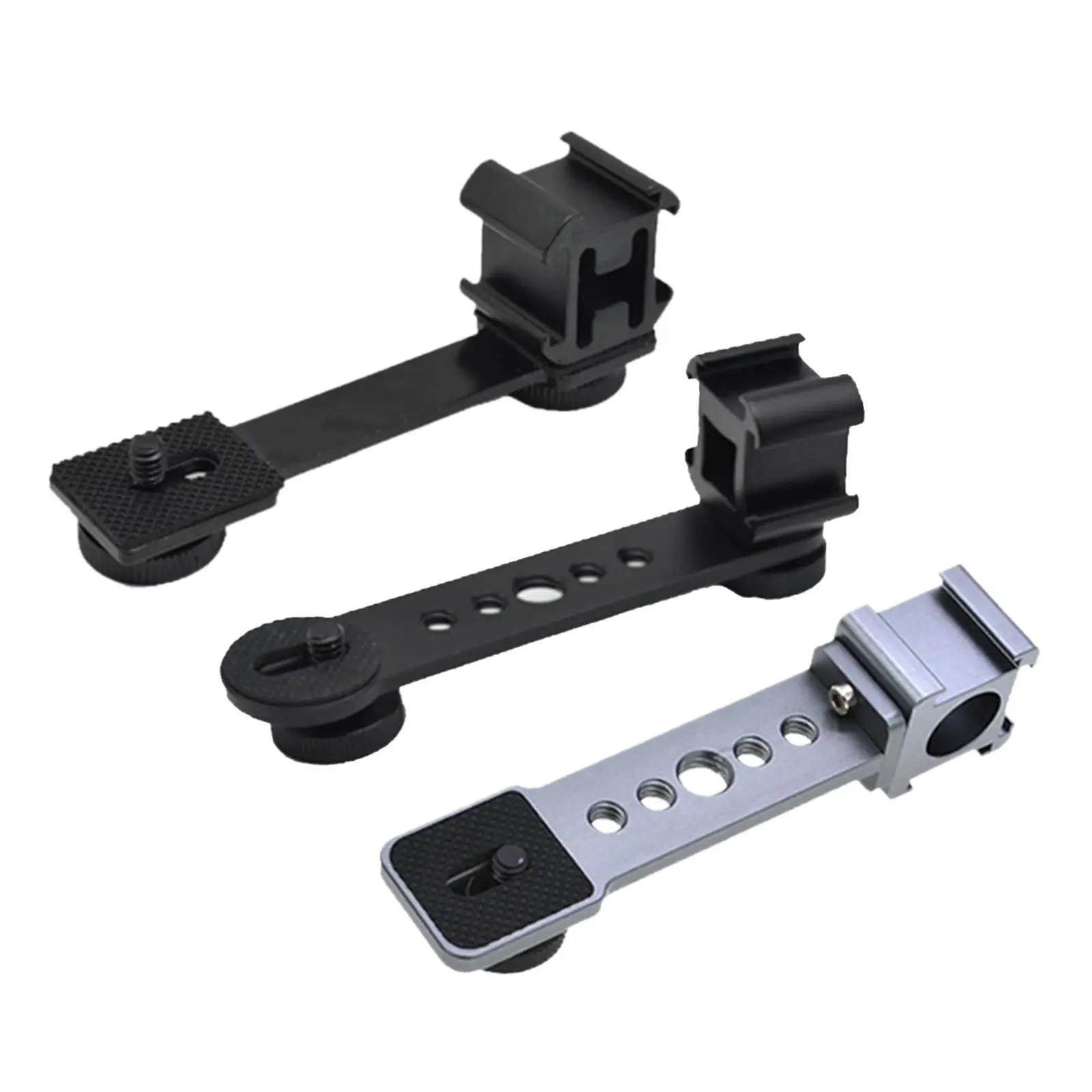 Triple Cold Shoe Mount Microphone Bar Bracket for Smooth 4