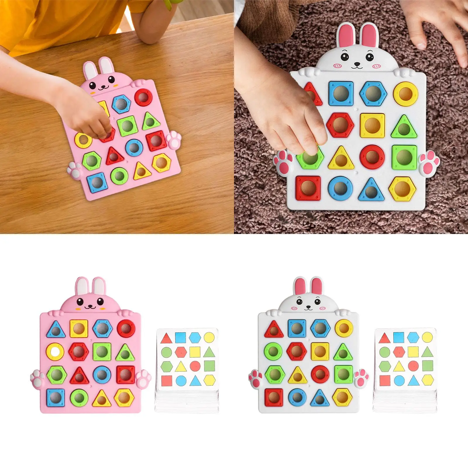 Shape Matching Puzzle Educational Toy Shape Busy Board Geometric Puzzle Sorter Game for Preschool Gift Kids Ages 3 4 5 Years Old