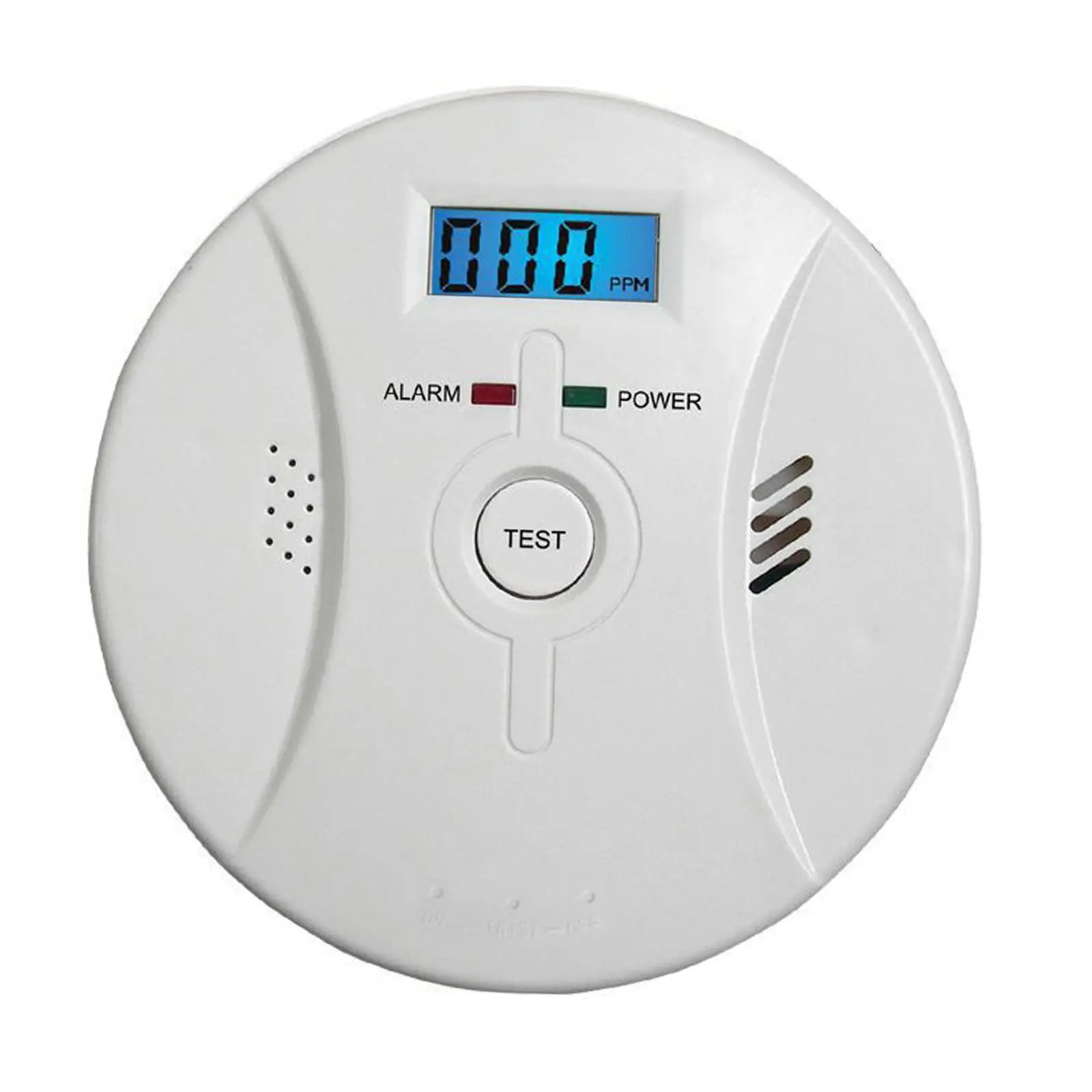 Carbon Monoxide Detector Digital Display for Basement Attics , 85dB Sound Warning Alarm Professional Durable White High Accuracy