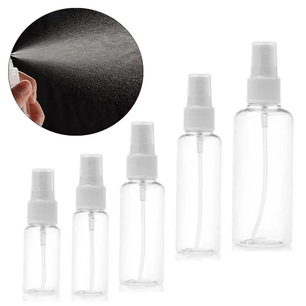 5x Transparent Refillable Empty Fine Spray Mist Make Up Cosmetic