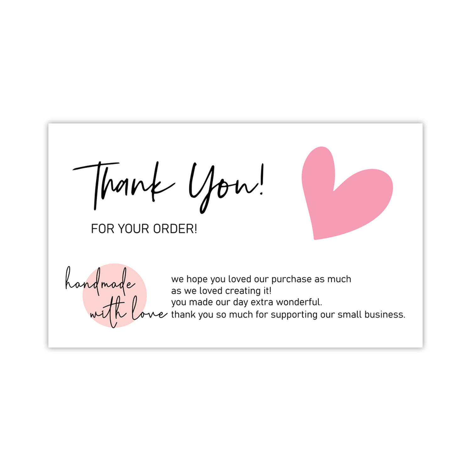 30PCS Danke Für Ihre Bestellung Kleine Bussiness Rosa Geschenk Karten Gruß Verpackung Liefert Großhandel Über Dankbar Angepasst – Detail 4
