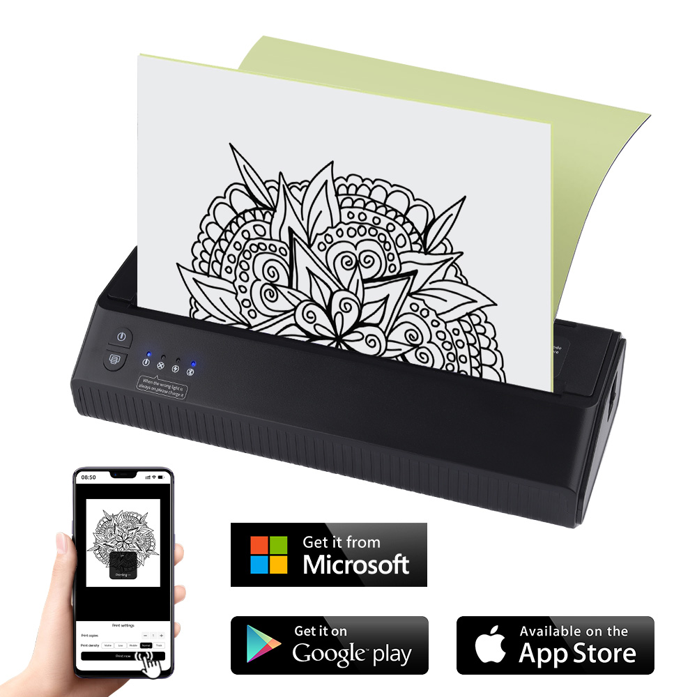 Best of XNET Portable Wireless Tattoo Printer Thermal Printer Transfer Bluetooth USB Mobile Machine Text PDF Document Maker With Paper Reviews & Tips