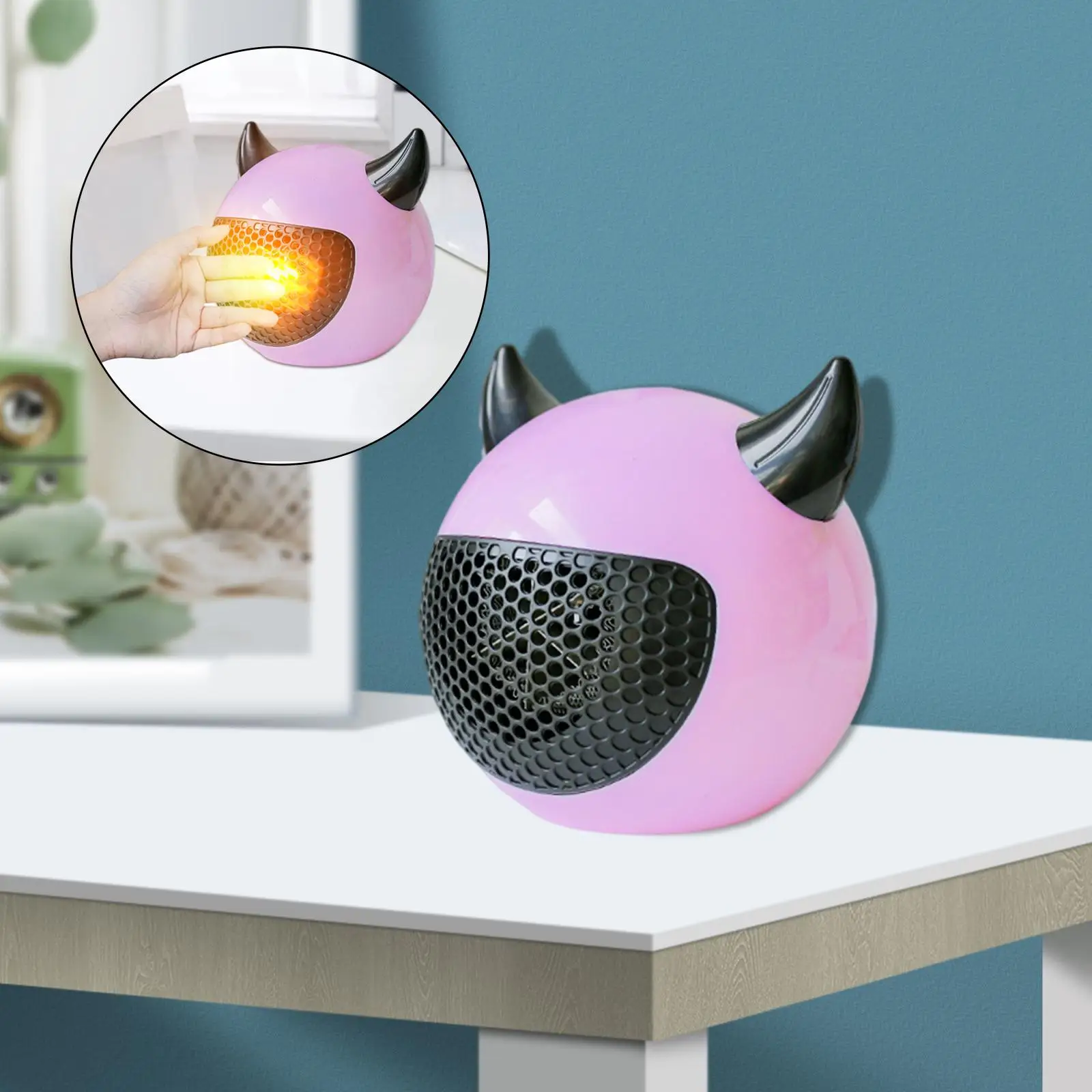 Portable Desktop Heater Space Heater Fast Heating Overheat Protection Low Noise Warmer Mini Radiator for Home Nursery Winter
