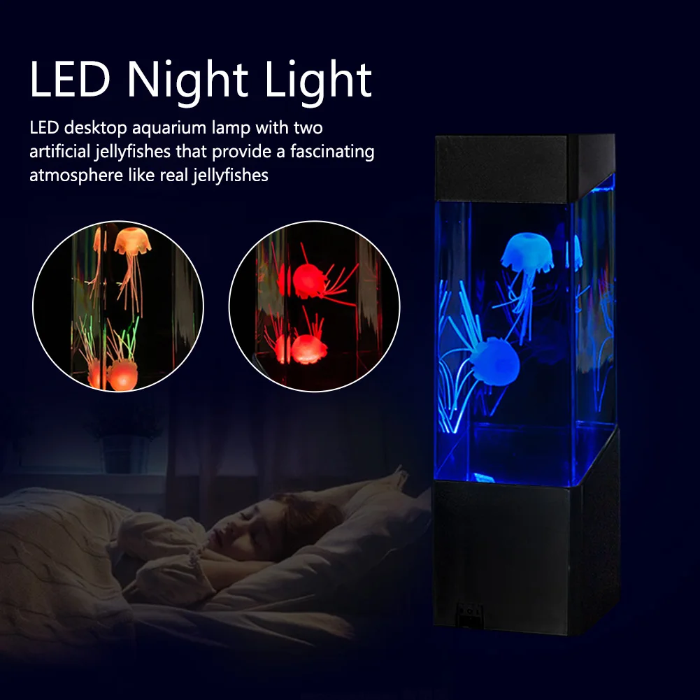 relaxante led night light hipnótico medusa cor