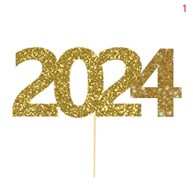 Topper de gâteau Chi, cure-dents de bonne année 2024, fournitures de  décoration de fête du Nouvel An 2024, décor de gâteau de Noël, 12 pièces,  24 pièces - AliExpress