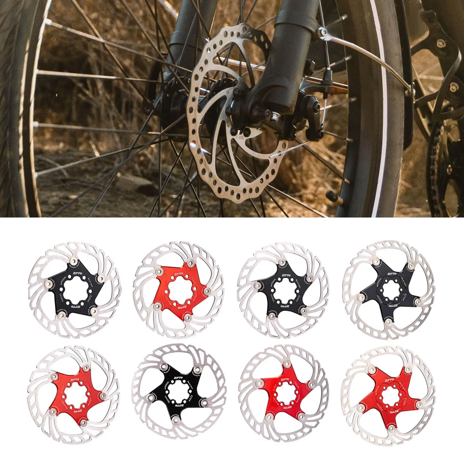 Bike Hydraulic Disc Brake Rotor Stainless Steel Bicycle Brake Disc Floating Disc Brake Pads for MTB BMX Road Cycling Accessories