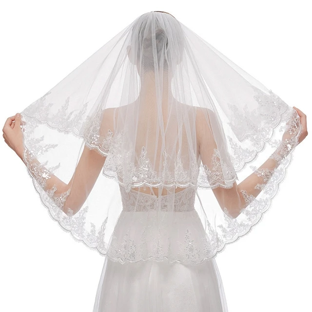 Bridal Veil Women's Simple Tulle Short Bachelorette Party Wedding