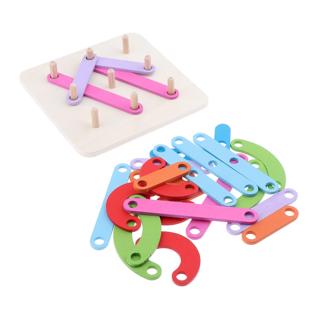Wooden Geometric Letter Sorter Board Blocks Montessori Toy Educational Toys