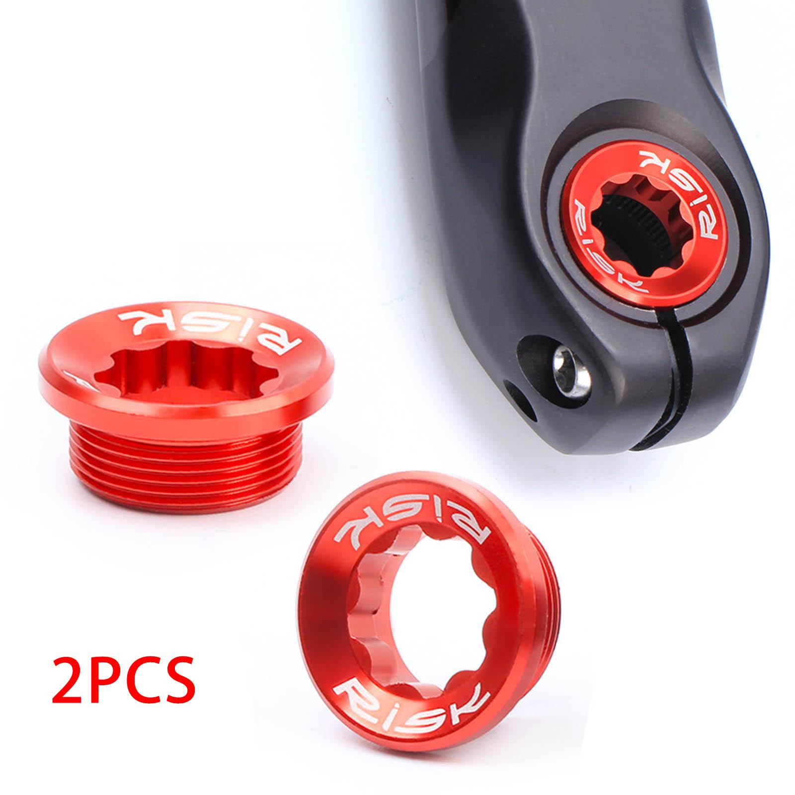 2Pcs Durable Crank Cover Screws Bolts Threads M20 Crankset Arm Fixing Bolt for Bottom Bracket Mountain Bike Crank Arm Fixing MTB