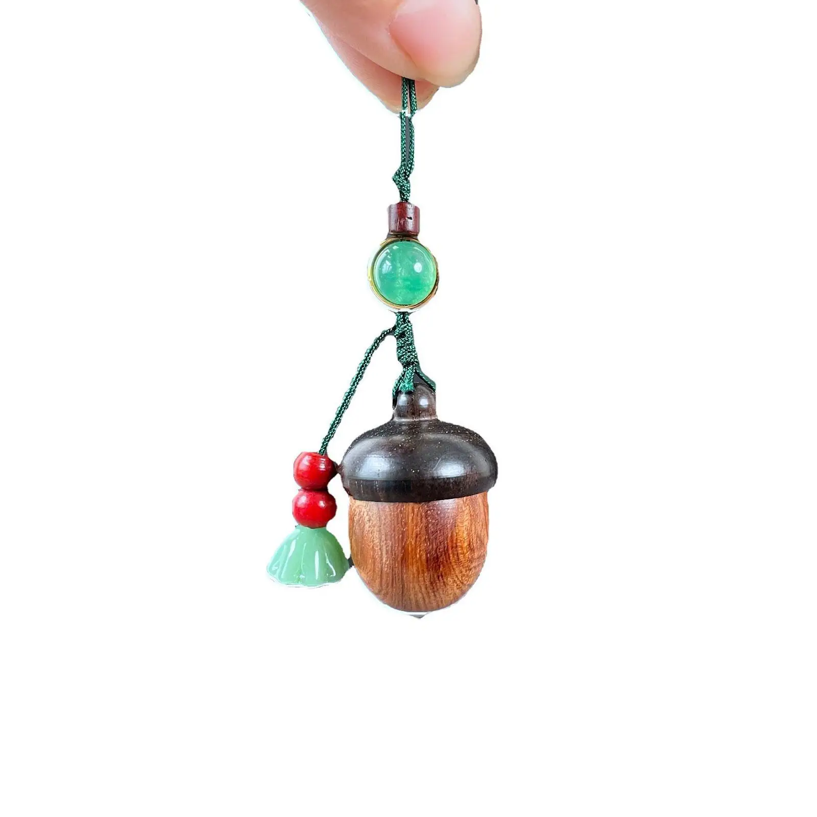 Wooden Ebony Acorn Necklace Pendant Retro pellet pellet boxes Accessories Charms Antique Acorn Pendant Keychain for Women Girls