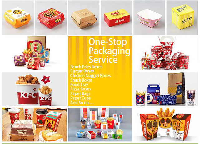 50Pack Kraft Paper Fast-Food Snack Packaging Box Ice cream Containers Fries  Fried Chicken Box Popcorn Food Snacks Packing Box - AliExpress