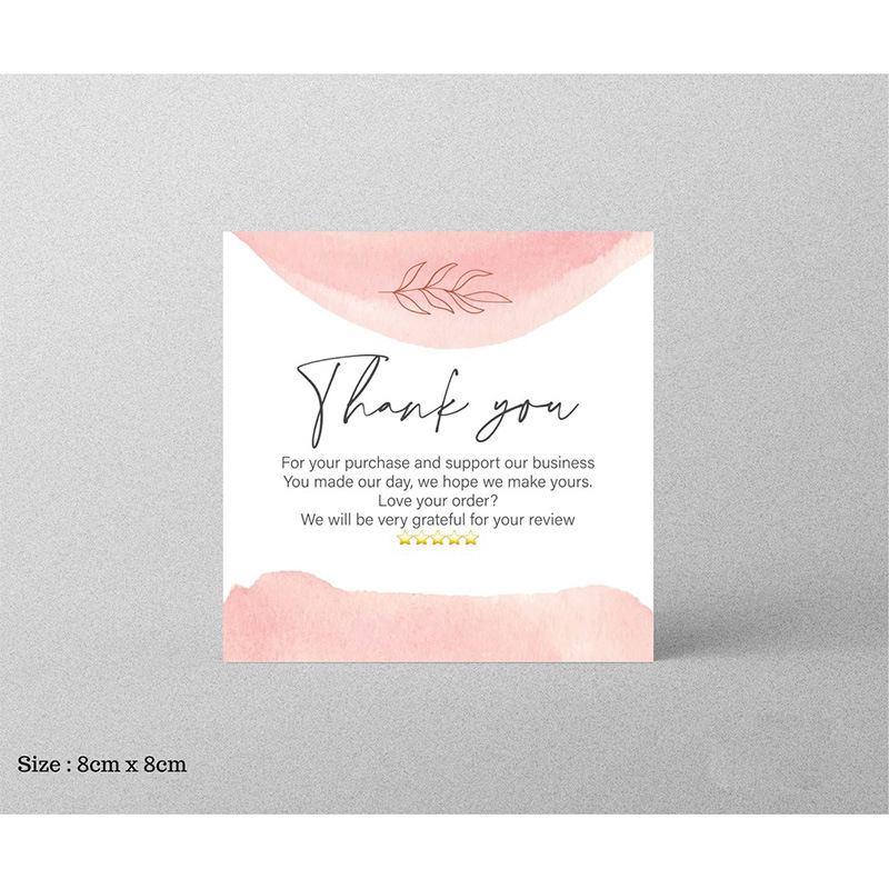 30 Stück 8 x 8 cm rosa Cartoon-Quadrat-Alles Gute zum Geburtstag Dankeskarte für kleine Unternehmen Geschenkbox Grußdekoration Verpackungsversorgung – Detail 20