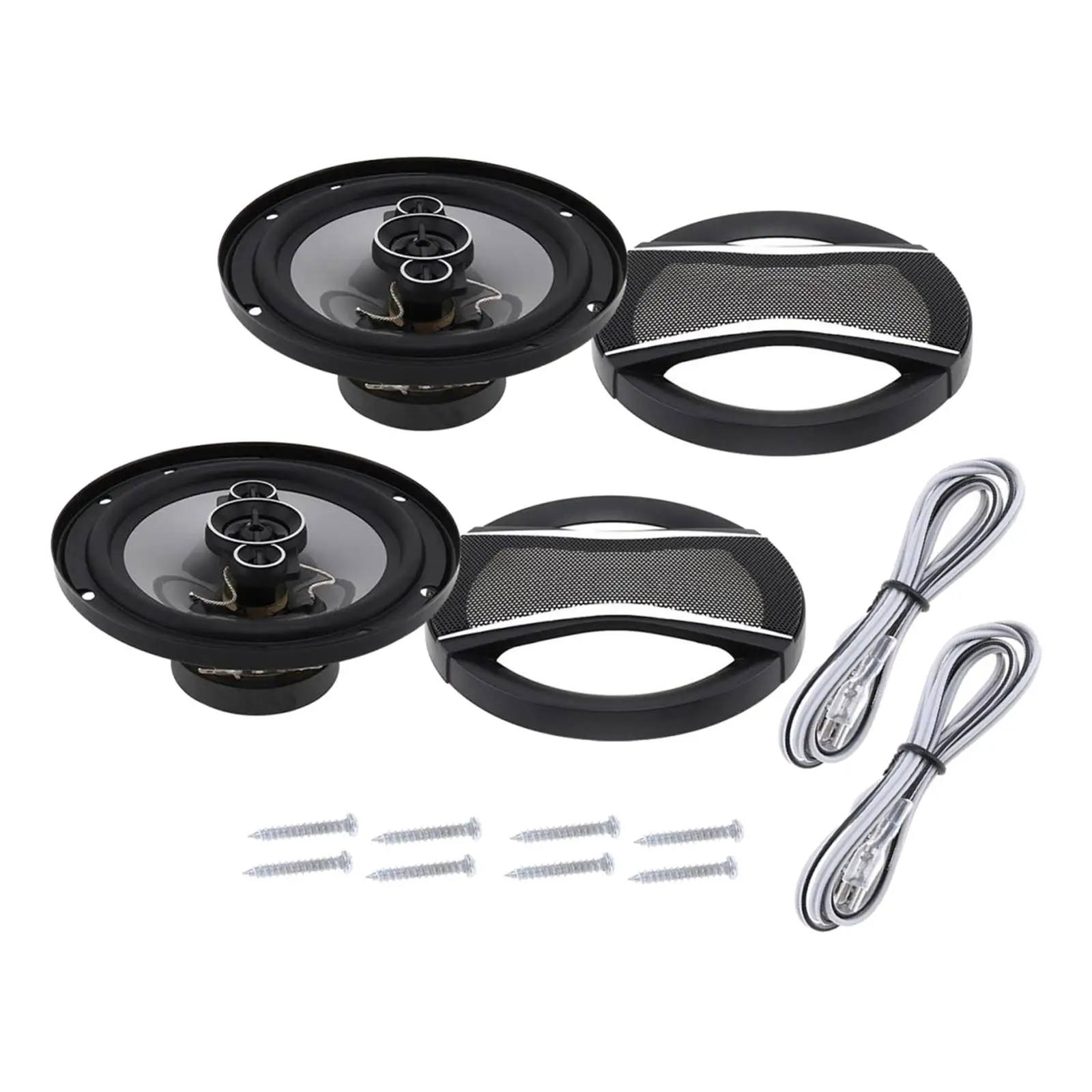 2 Pcs Car HiFi Coaxial Speaker Component Full Range Frequency Vehicle Speaker for Vehicle
