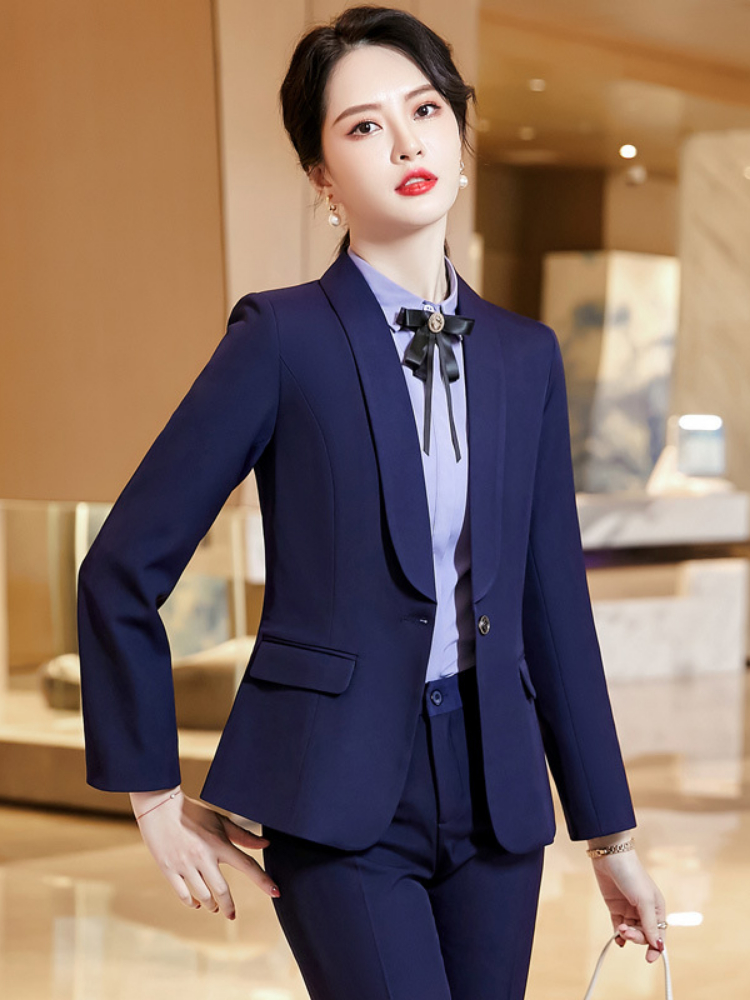 blue female blazer