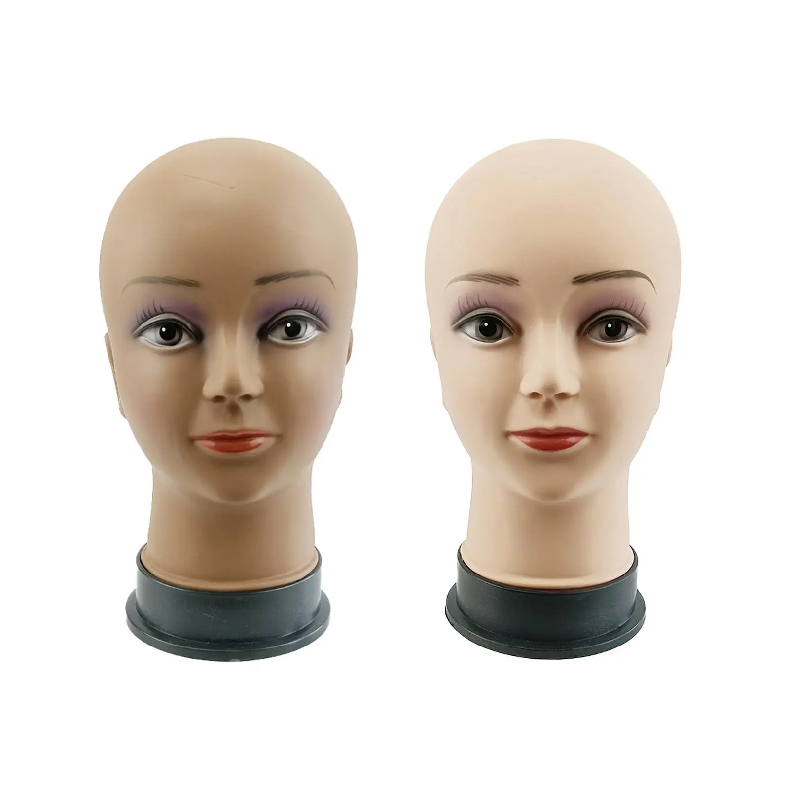 Mannequin Head Bald Professional Cosmetology for Training Massage Practice Hat Display