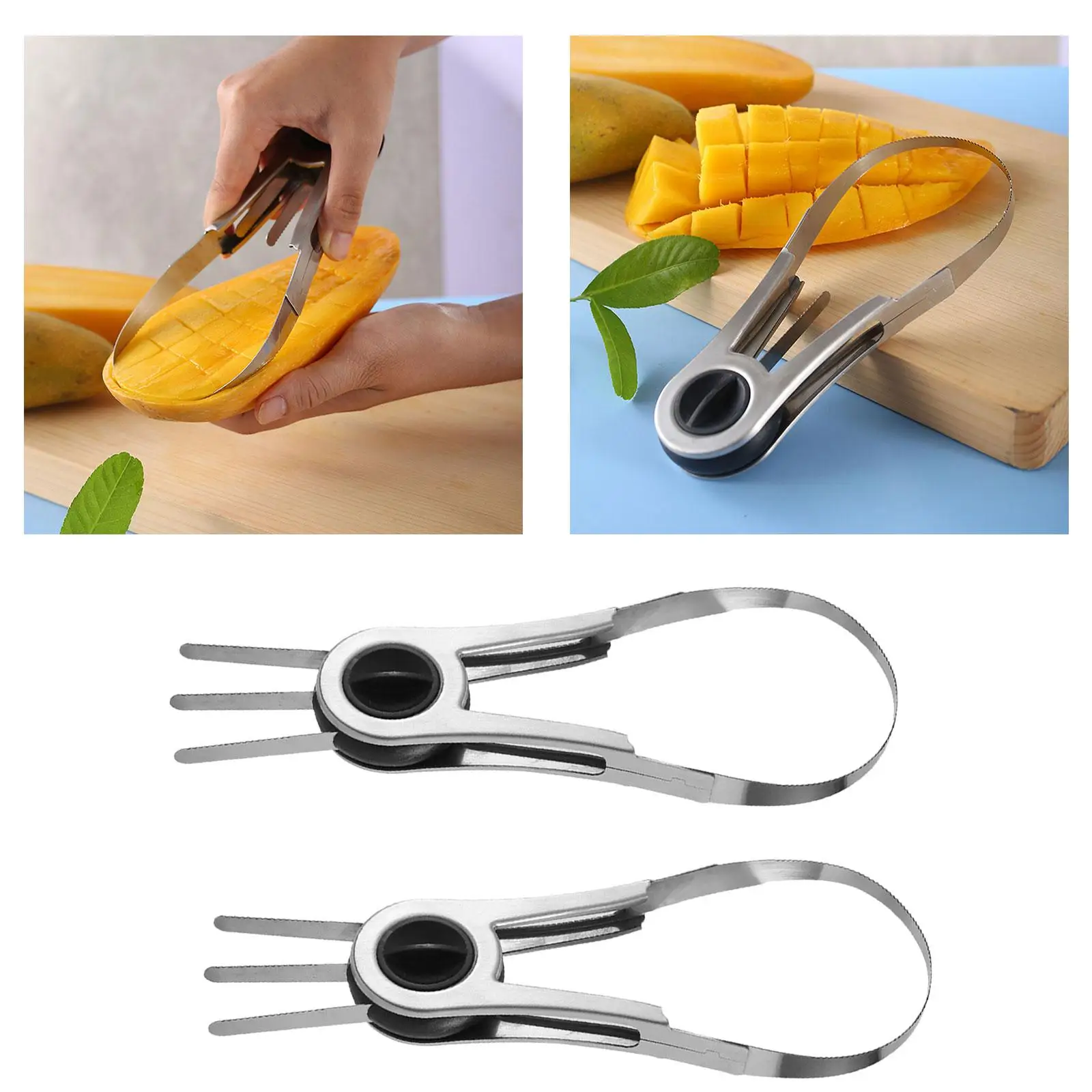 Mango Cutter Slicer Fruit Slicer, Mango Papaya Pitaya Corer Tool ,Fruit Corers Tool Mango Divider for Papaya Pitaya Pineapple