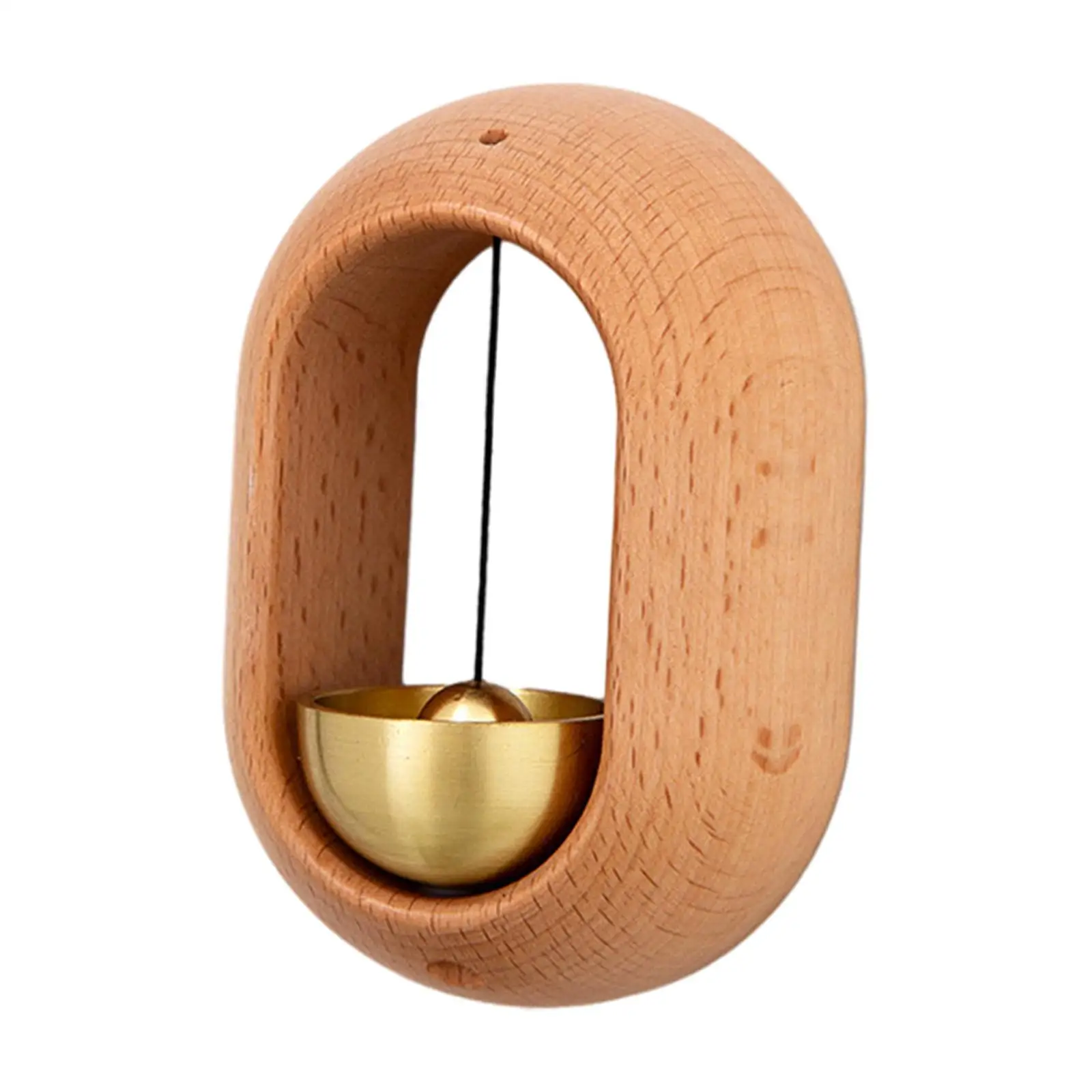 Shopkeepers Bell Japanese Style Wood Lightweight Unique Bell Ornament Doorbells for Barn Door Entrance Business Office