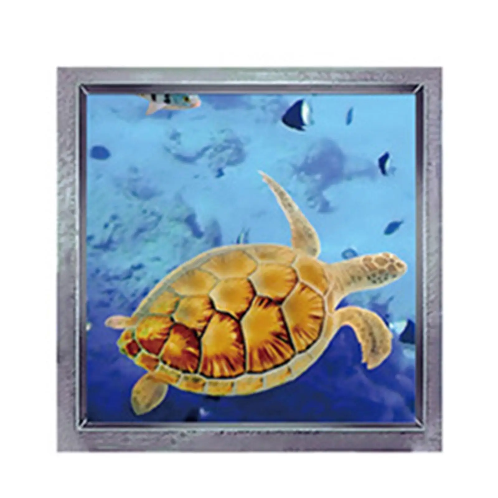 6x Non Slip Bath Tub Stickers Sea Turtle Underwater World Waterproof Square Bath Treads Stickers for Shower Bath Decorations