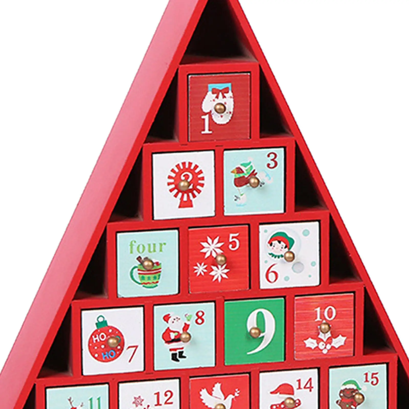 Wooden Advent Calendar Candy Organizer 24 Days of Advent Calendar for Desktop Holiday Decor