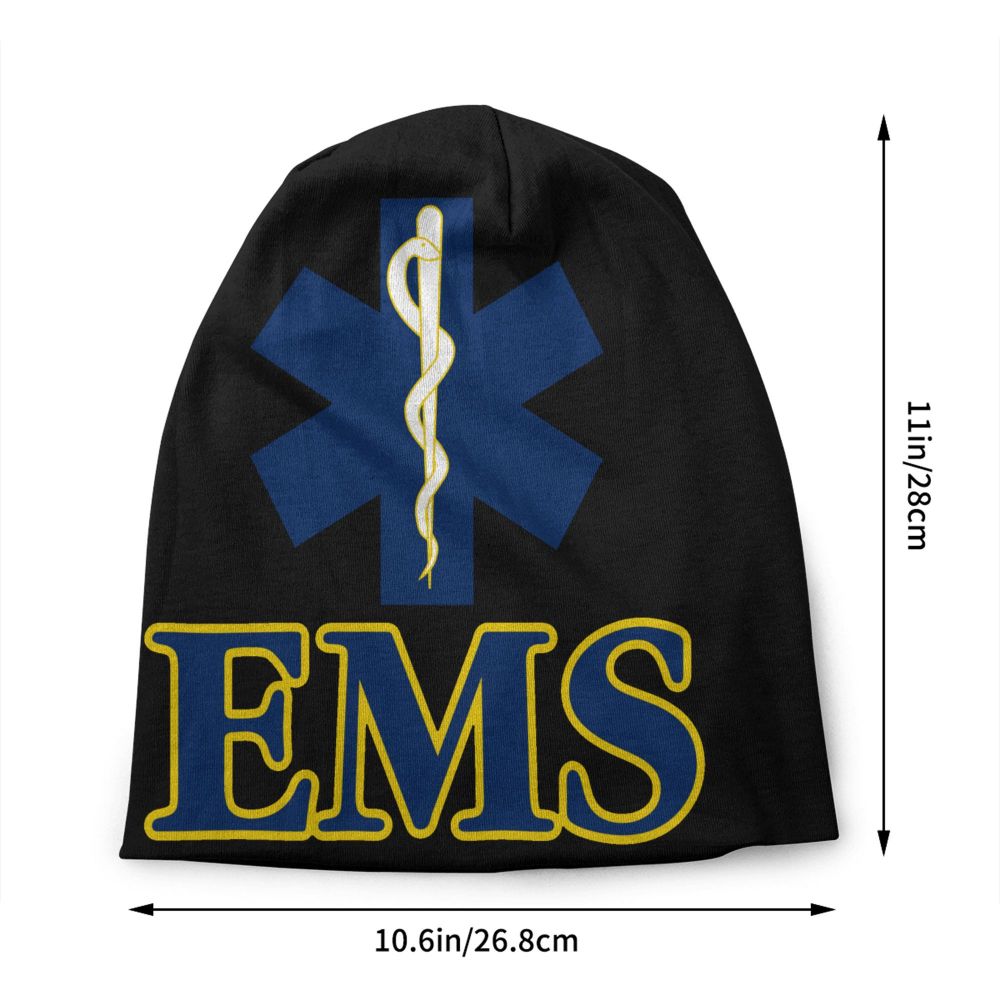 Star of Life Krankenwagen Medical Emt Herzschlag Logo Mütze Mütze Motorhaube Femme Strick mützen Hip Hop Outdoor Schädel Mützen Mützen – Detail 2