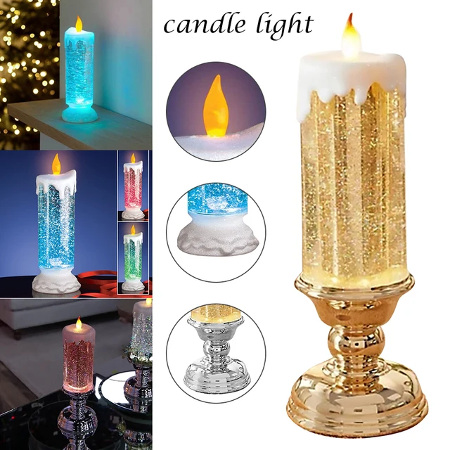 LED Glitter Flameless Candle Luminous Electronic Candle Romantic