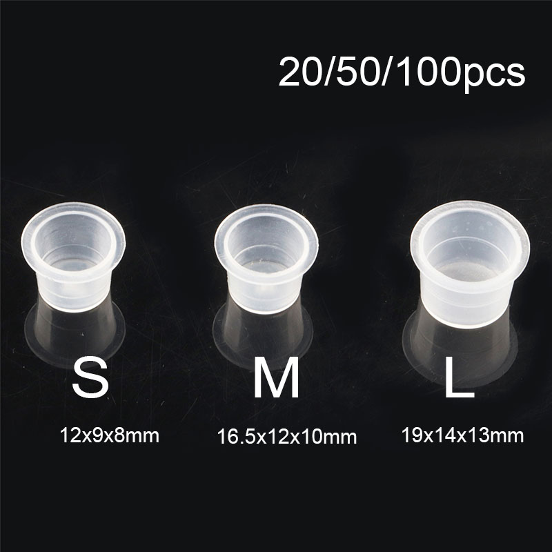 Best of Disposable Tattoo Ink Cup Small&Big Size Silicone Permanent Tattoo Makeup Eyebrow Makeup Pigment Container Caps Large 20 / 50 / 100 Reviews & Tips