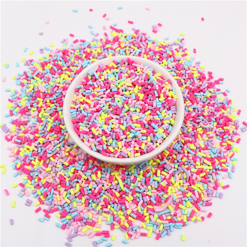 Bunte Mischung aus zylindrischen Polymerscheiben, Streusel zum Schleimfüllen von Ton, DIY-Kristallhandwerk, kleines Kunststoff-Klei-Zubehör – Detail 9