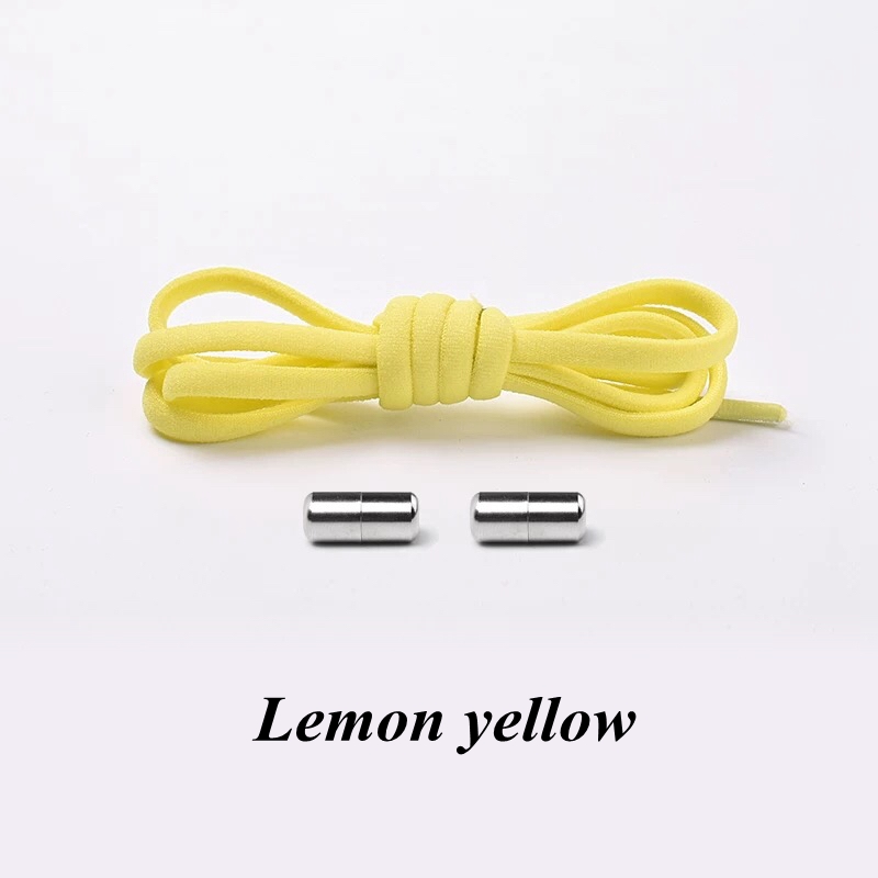New 1Pair Elastic Locking Shoelaces Semicircle Shoelace Sneakers Shoe Laces Quick No Tie Shoelace Kids Adult Shoes Lace 21colors